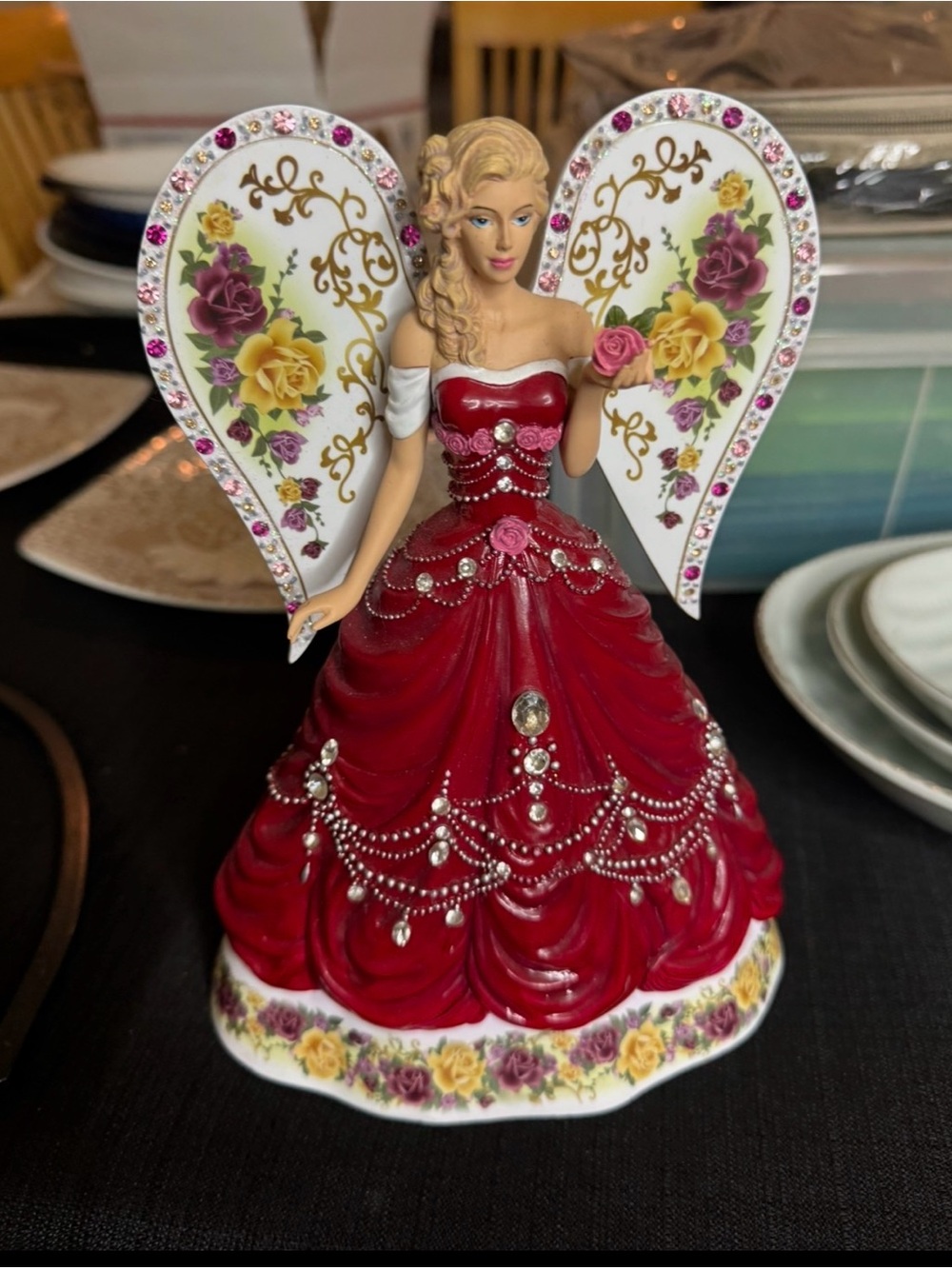 Hand painted angel figurine